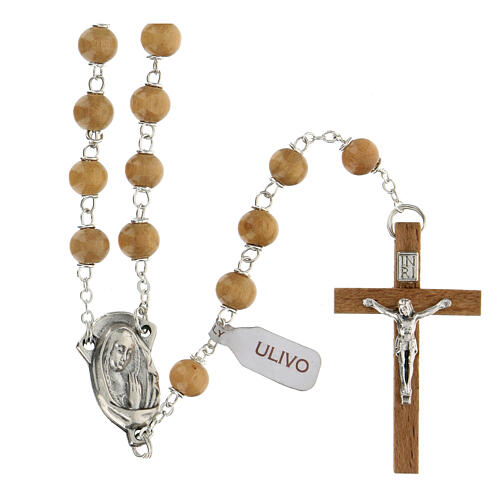 Rosary with olive wood beads 6 mm 1