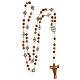 Cofanetto via crucis in olivo con rosario in legno 8 mm s5