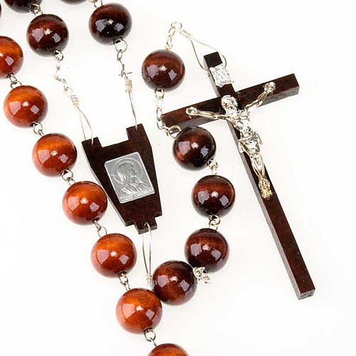 Wall rosary with wood round beads, 20mm 1
