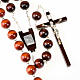 Wall rosary with wood round beads, 20mm s1