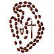 Wall rosary with wood oval beads, 30mm s5