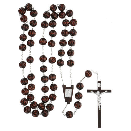 Wall rosary withy inalyed round beads 8
