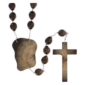 Brown bedboard rosary