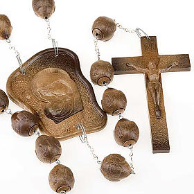 Rosari capoletto: Rosario capoletto plastica marrone 25 mm