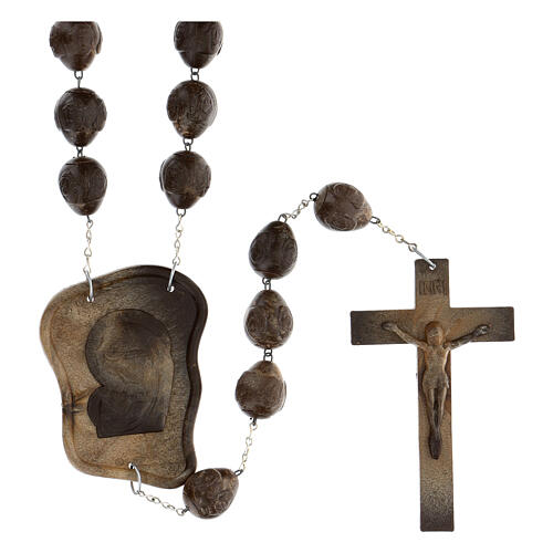 Brown bedboard rosary 1