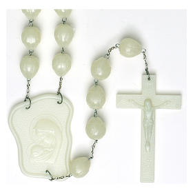 Rosari capoletto: Rosario capoletto plastica fosforescente 25 mm