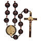 Saint Benedict hanging rosary with wooden grains 20 mm s1