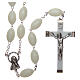 Large wall rosary with plastic phosphorescent oval plastic beads 1,5x0,9 mm s1