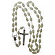 Large wall rosary with plastic phosphorescent oval plastic beads 1,5x0,9 mm s4