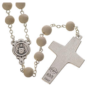Jasmine perfumed rosary beads, white, Pope Francis
