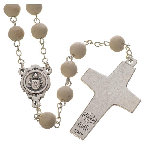 Jasmine perfumed rosary beads, white, Pope Francis 6