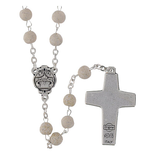 Jasmine perfumed rosary beads, white, Pope Francis 3