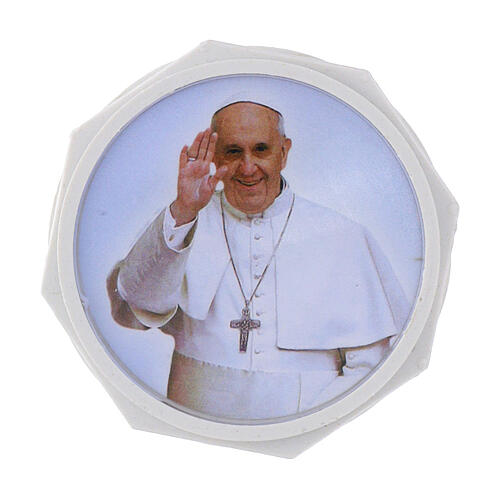 Różaniec pachnący jaśminem biały Papież Franciszek 4