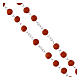 Rosenkranz Papst Franziskus – rot, Duftperlen, Rose, 7 mm s5