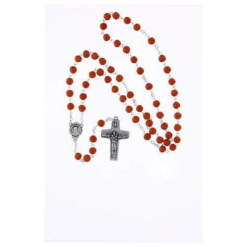 Terço perfumado de jasmim vermelho Papa Francisco 6