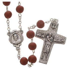 Jasmine perfumed rosary beads, red, Pope Francis