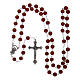Rosary with rose petal grains 4x5 mm, Saint Therese s4