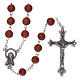 Sented rosary real rose beads 5 mm Saint Teresa s1