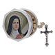 Rosary with jasmine petal grains 4x5 mm, Saint Therese s5