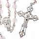 Pink Quartz rosary in 925 silver s1