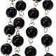 Chapelet en onyx noir rond en argent 925 s3