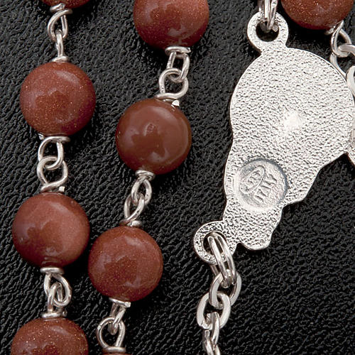 Gold Sand rosary in 925 silver 2