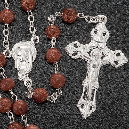 Gold Sand rosary in 925 silver 3