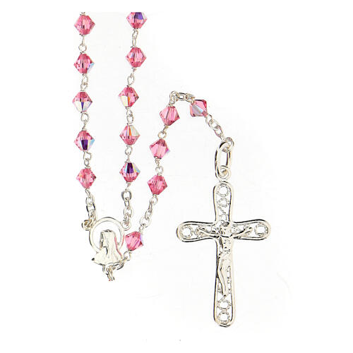 Silver 925 rosary and strass 5mm beads 1