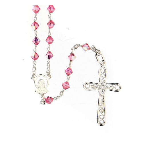 Silver 925 rosary and strass 5mm beads 2