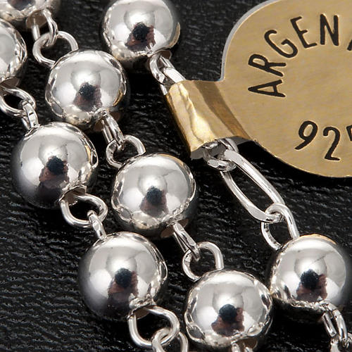 Rosenkranz Silber Perlen 6 oder 3 Millimeter 5