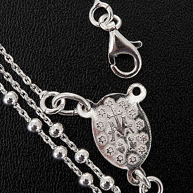 Terços Prata: Colar terço prata 925 contas 2 mm Terços Prata: Colar terço prata 925 contas 2 mm