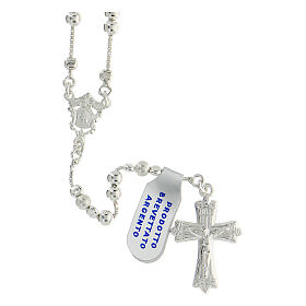 Rosary, 925 silver, sliding beads