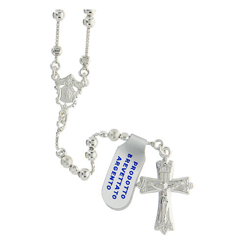 Rosary, 925 silver, sliding beads 1