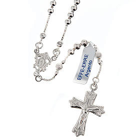 Terços Prata: Terço prata 925 contas de correr Terços Prata: Terço prata 925 contas de correr