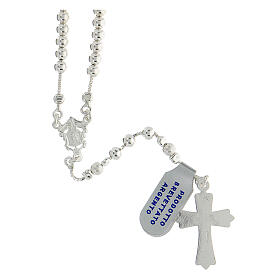 Rosary, 925 silver, sliding beads