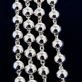 Necklace rosary, 925 silver, 4 mm beads