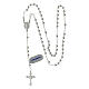 Necklace rosary, 925 silver, 4 mm beads s3