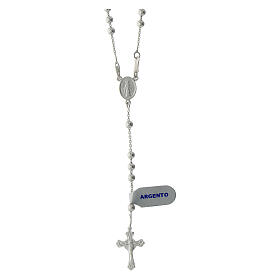 Collar rosario plata 925 cuentas 4 mm