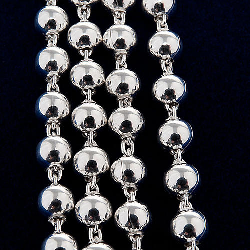 Collar rosario plata 925 cuentas 4 mm 2