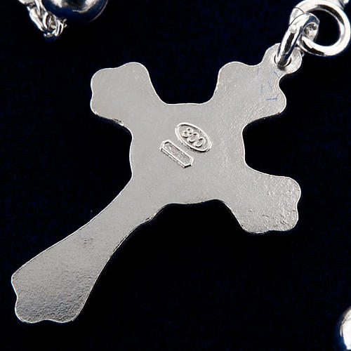 Collar rosario plata 925 cuentas 4 mm 3