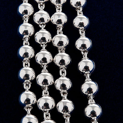 Necklace rosary, 925 silver, 4 mm beads 2