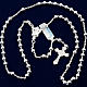 Necklace rosary, 925 silver, 4 mm beads s5