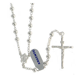Necklace rosary, 925 silver, 5 mm