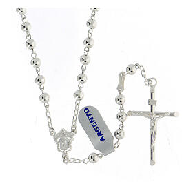 Necklace rosary, 925 silver, 5 mm