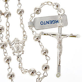 Terços Prata: Terço prata 925 contas 5 mm Terços Prata: Terço prata 925 contas 5 mm