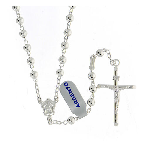 Necklace rosary, 925 silver, 5 mm 2