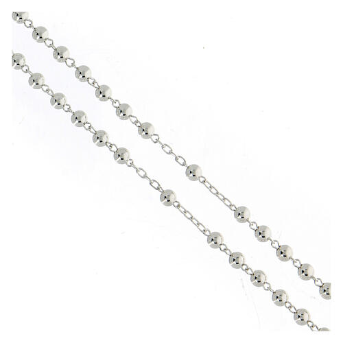 Necklace rosary, 925 silver, 5 mm 3
