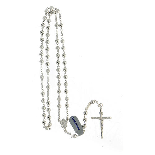 Necklace rosary, 925 silver, 5 mm 4
