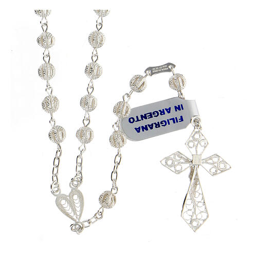 Rosary in silver 800 filigree 2