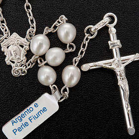 Rosary in silver 925 with freshwater pearls